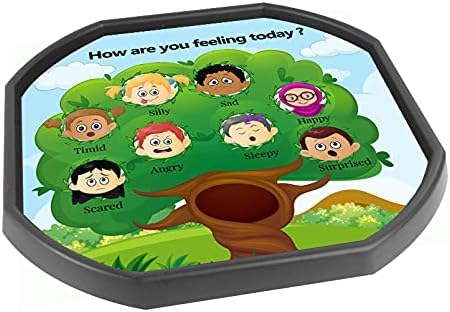 Emotions Tree Children's Tuff Tray Play Mat - 33.8 x 33.8 Inches - Vinyl - Tuff Tray NOT Included