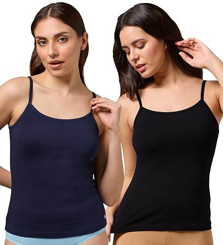 Image of URBAN ADVENTURE Ultra Soft Cotton Spandex Regular Fit Spaghetti Camisole for Women