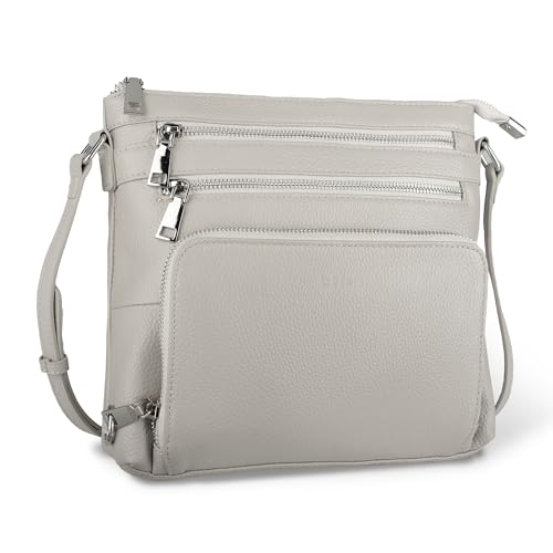 Image of befen Genuine Leather Crossbody Bags for Women, Anti-Theft Shoulder Purse with Built in RFID Wallet for Travel