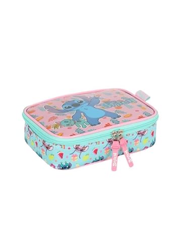 Estojo Luxcel Stitch Box 1 Fecho Rosa Ei41554sc