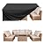 BALEINE Patio Furniture Covers, 108×82 Outdoor Furniture Cover Waterproof, Heavy Duty Oxford Patio Table Cover for Outdoor Table, Chair, Sofa, Desk (Black 108"L×82"W×28"H)
