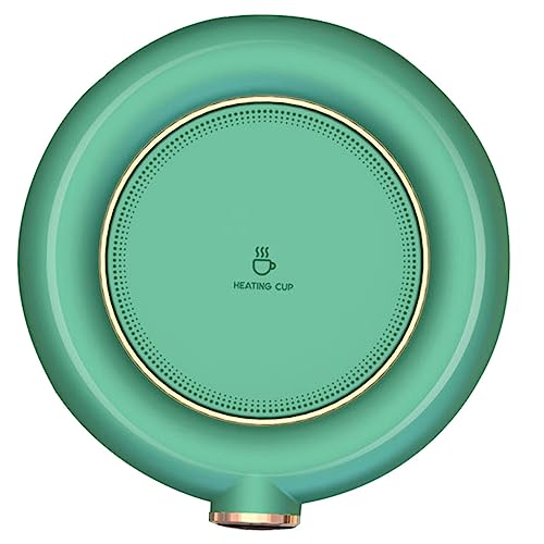 Balacoo Chauffe-Tasse USB Pratique à Température Constante, Plaque Chauffante pour Tasse en Plastique Vert, Chauffage Basse Consommation Arrêt Automatique, pour Bureau Et Maison