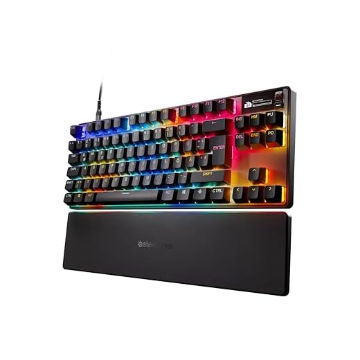 SteelSeries Apex Pro TKL Gen 3 - HyperMagnetic Gaming-Tastatur - OmniPoint 3.0 Switches - Anpassbares Ansprechverhalten - Rapid Trigger - Rapid Tap/SOCD - OLED - PBT-Keycaps - USB-C - DE Layout QWERTZ