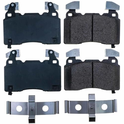 Image of PowerStop Front Brake Pads for Cadillac CTS 2014-19 |ELR 2014-16 |Chevrolet Camaro 2016-24 |Corvette 2014-19 |SS 2014-17 |S 2012-21 - Z17 Ceramic Brake Pads with Installation Hardware, 17-1474A
