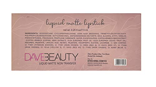 Image of DA.VE Matte Lipstick | Non-Sticky & Non-Drying | Smudge-Proof, Long-Lasting, Waterproof Lipsticks For Women and Girls - 7.5ML (12Pcs)