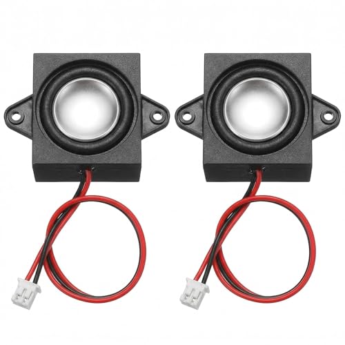 Mini Haut Parleur Compatible avec Arduino à Performance Stable, Micro Haut-Parleur Jst Ph2.0, Haut-Parleur 3 Watts 4 Ohms pour Machine Publicitaire et Robot, Lot de 2 Haut-Parleurs Stéréo Compacts