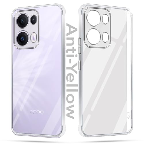 Image of Jkobi Lifetime Anti-Yellow Clear Back Cover Case for Oppo Reno13 Pro 5G | Oppo Reno 13 Pro 5G (Sleek Hard Crystal | Shockproof and Camera Protection)