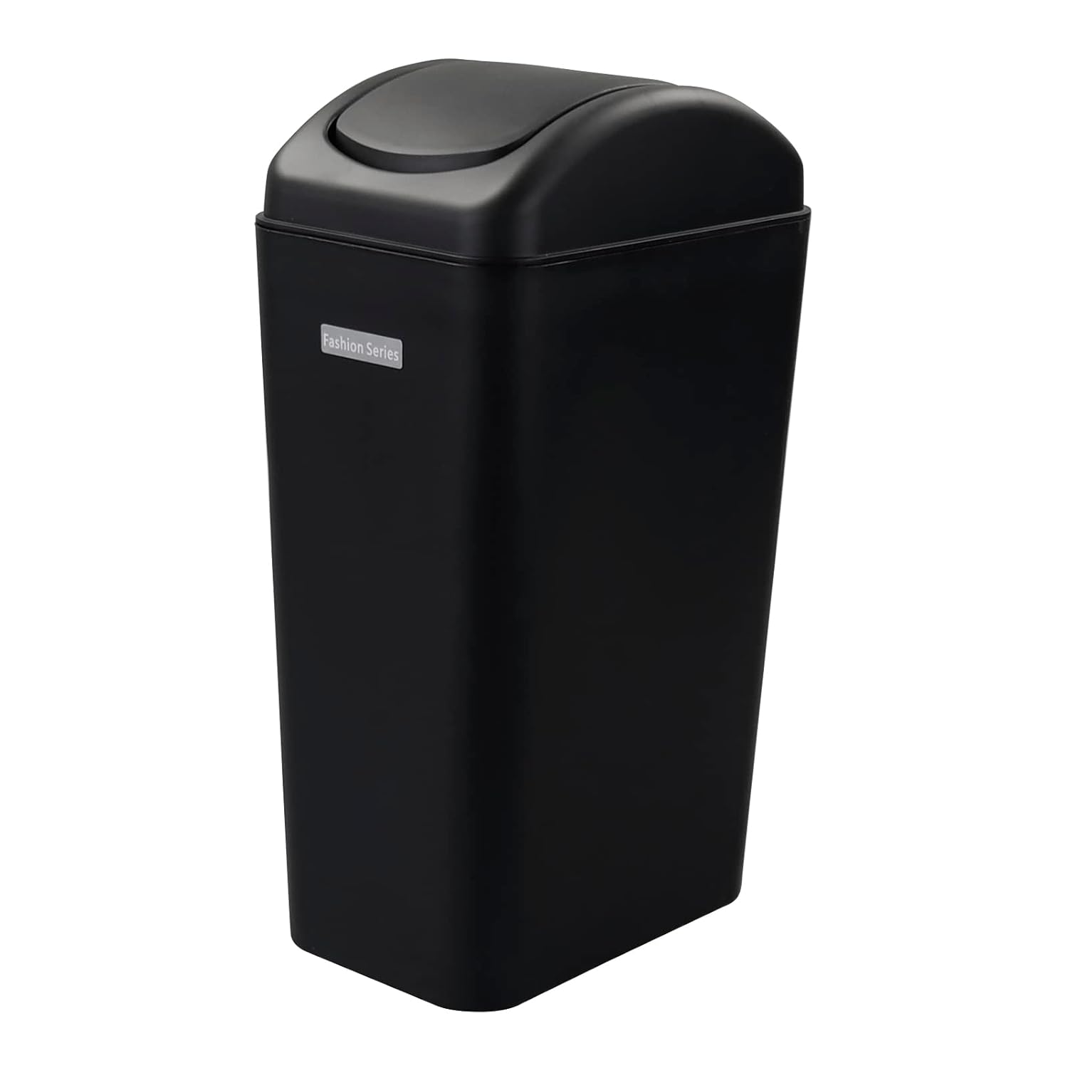 3.5-Gallons/13-Liter Wastebasket Trash Container, Small Slim Recycling Bin for Home/Bathroom/Bedroom/Office/Under Desk, Black