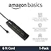 Amazon Basics Rectangular 8-Outlet Power Strip Surge Protector, 4,500 Joule - 6-Foot Cord, Black/Green