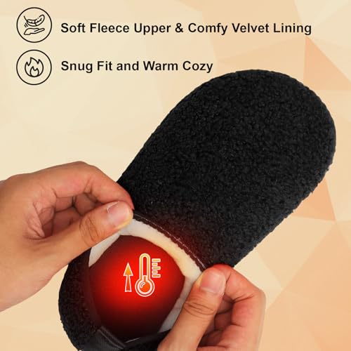 QFH Womens & Mens Cozy House Slippers - Portable Travel Shoes with Flexible Rubber Sole & Soft Velvet Lining3