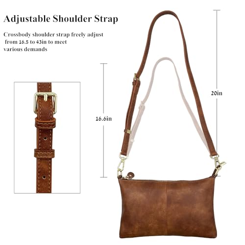 Image of Beurlike Leather Wristlet Wallet Clutch Purses For Women Small Crossbody Phone Bags