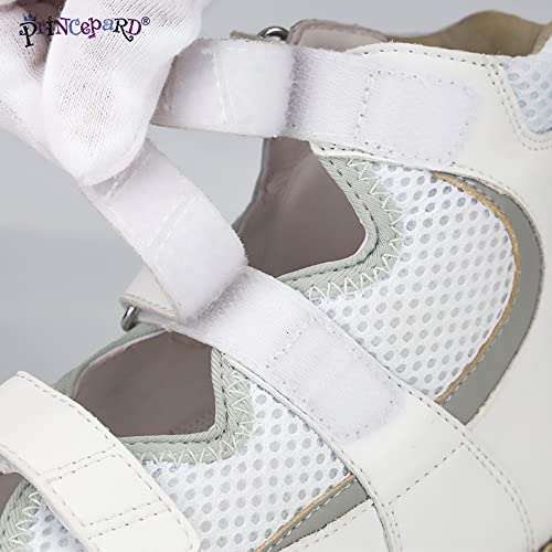 princepard Orthopedic Shoes for Toddlers and Kids, Corrective Summer High Top White Sandals for Children with Arch and Ankle Support3