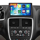 [2G+64G] Car Radio for Dodge Grand Caravan 2011-2020 / for Chrysler Town & Country 2012-2016, 9 inch Android Touch Screen Stereo, Carplay/Android Auto/EQ Audio/Wi-Fi/1080P/SWC/Bluetooth