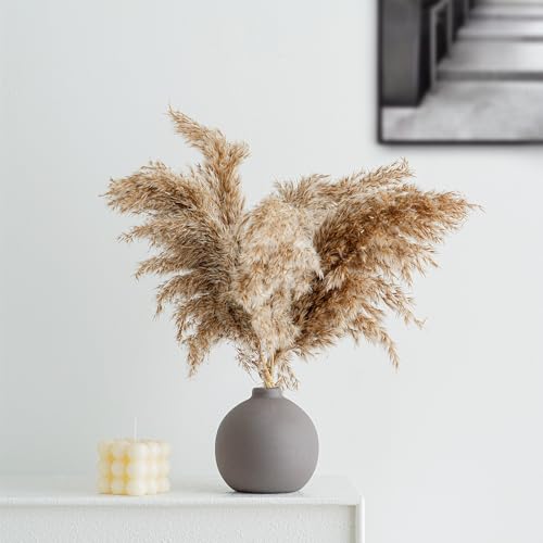Vase en céramique scandinave lot de 3 pour décoration de salon bohème et table moderne