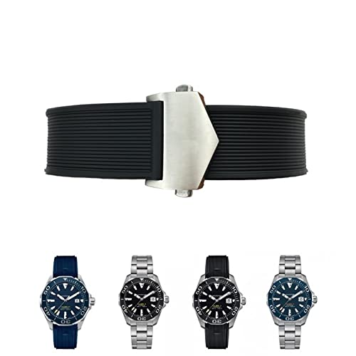 Bracelet de montre en caoutchouc de silicone 20mm 22mm bleu marron pour montre Carrera F1 - 2