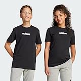 adidas Unisex niños Essentials Linear Logo T-Shirt Camiseta, Black/White, 13-14 años
