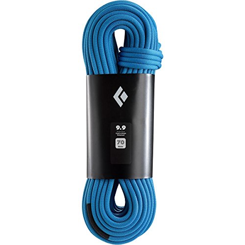 BLACK DIAMOND 9.9 Rock Climbing Rope | Durable Single Dynamic Rope | Smooth Handling | Reliable Performance for Sport & Indoor Climbing | Dual Blue | 60m
