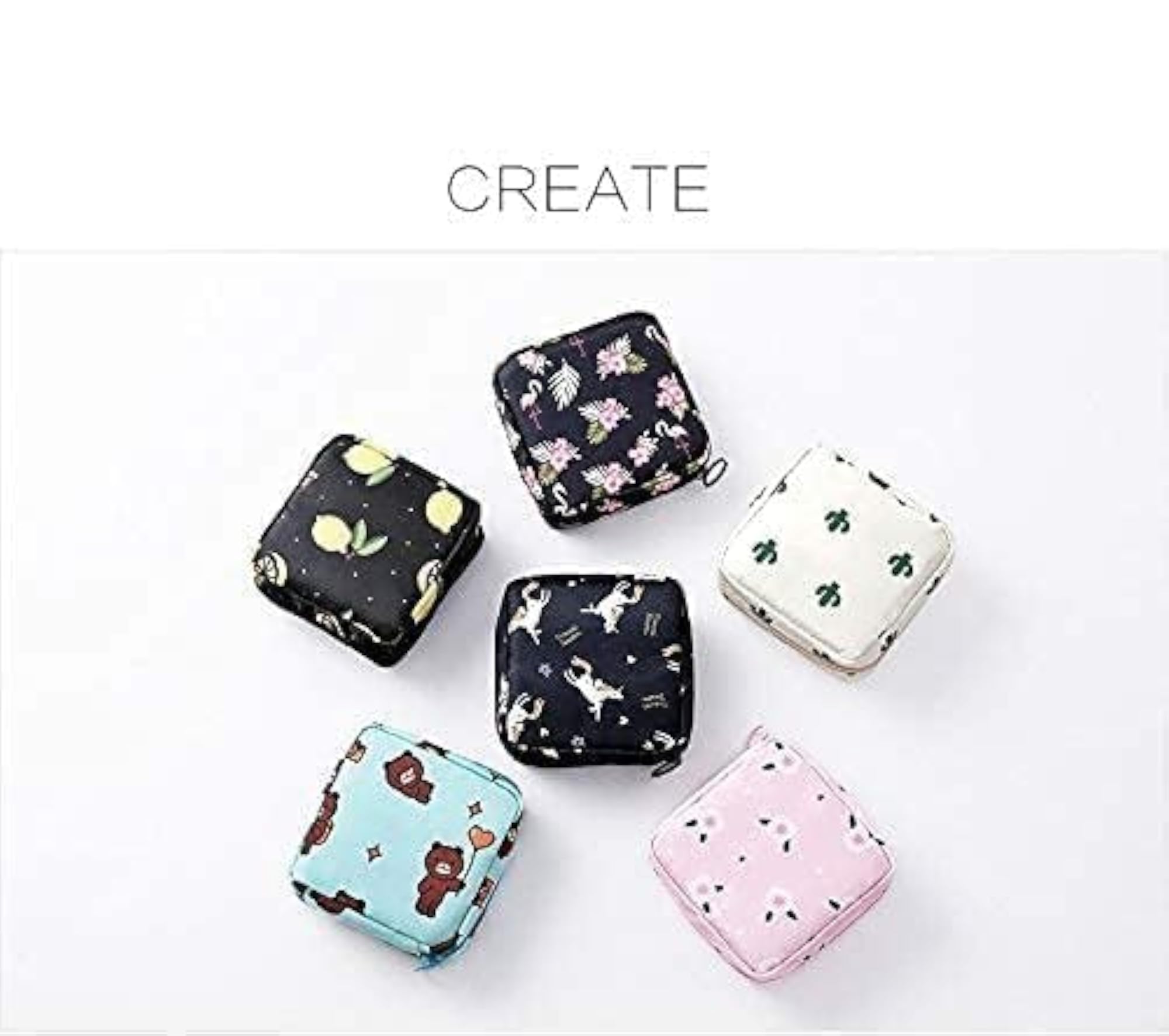 Period Bag, 2 Pcs, Multicolor