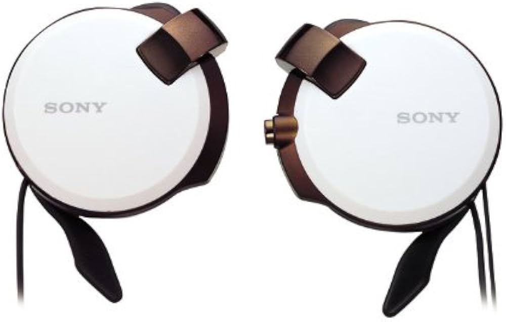 Sony MDR-Q38LW/W White Clip Type Headphones wiith Retractable Cord