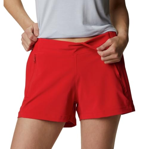 Columbia Short feminino PFG Tidal II, resistente a manchas, proteção solar, faísca vermelha, pequeno