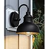 Dusk to Dawn Outdoor Wall Light,Includes LED Filament Bulb,Black Farmhouse Porch Light,Barn Lights Outdoor,Outdoor Gooseneck Lighting,Exterior Light Fixture,Outdoor Light for House,Garden,Garage,Yard