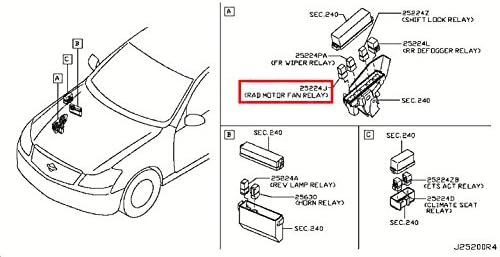Infiniti 25230-9F915, Engine Cooling Fan Motor Relay