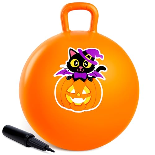 U&C Planet 45CM Pallone da Salto per Bambini 3-8 Anni Supporta fino a 100 kg Design Antiscivolo con Pompa Palla da Salto in PVC per Interni ed Esterni
