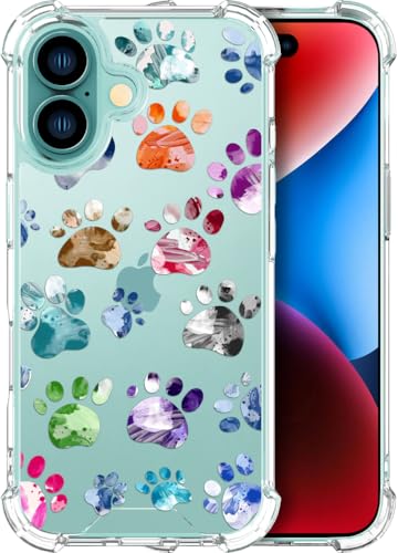 Clear Dogs Paws iPhone 16 Case