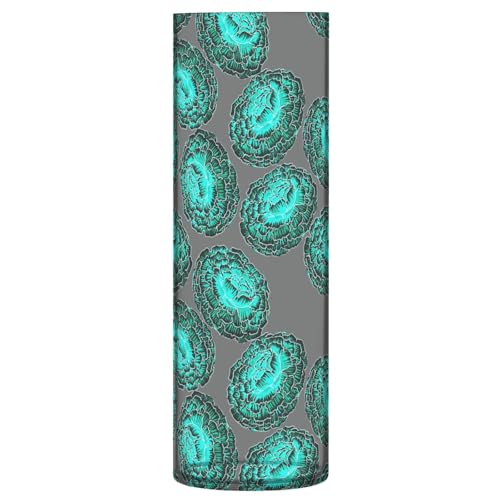 Florero de plástico con clavel abierto y turquesa azul esmeralda de 11.8 pulgadas, jarrón estético para boda, hogar,...