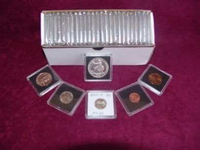 Collector SafeHalf Dollar 2" x 2" Clear Plastic Snap Together Coin Display Slabs (Qty = 10 Slabs)