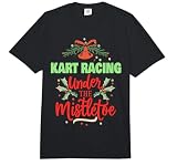 Kart Racing Mistletoe Christmas Kart Racer Comfort Colors Adult Heavyweight T-Shirt