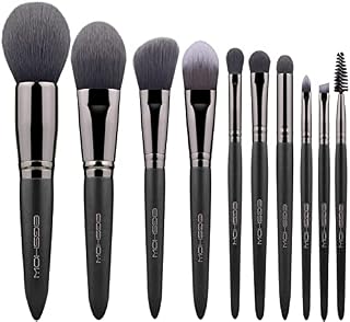 Makeup Brushes Sets, EIGSHOW Vegan Makeup Brushes Cruelty Free Soft Synthetic Bristles for Foundation Blending Face Powder Lip Blush Contour Eyeshadow (Black)