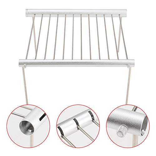 EBTOOLS Portable Barbecue Grille, Camping Barbecue Grille Pliable Compact Léger Grille de Barbecue Support de BBQ Détachable Mini Barbecue Gril en Acier Inoxydable pour Camping Randonnée Pique-Nique