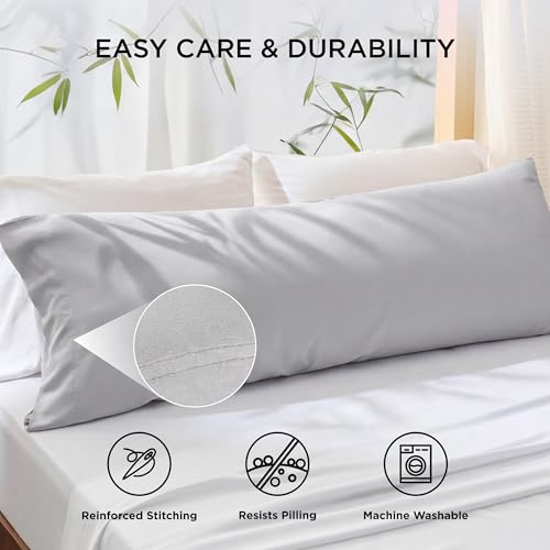 Image of Bedsure PureWoven Body Long Pillowcase, 100% Rayon Derived from Bamboo