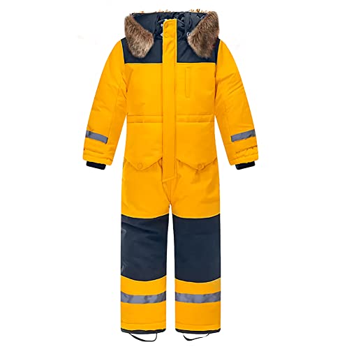 L-SERVER-Kinder-Skianzug-Jungen-mit-Kapuze-Winddichte-Wasserdichte-Schneeoverall-Maedchen-Warmer-Schneeanzug-Dickere-Skioverall-mit-Reflektierenden-Streifen