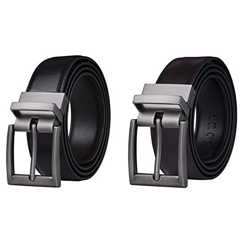 Reversible Belts for Men, Black and Brown - Cowhide Minimalist Belt for Work or Everyday2