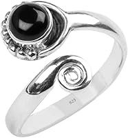Vista 1 de Anillo de dedo del pie de piedra preciosa de plata de ley 925, joyería para el cuerpo, anillo de dedo del pie de la mano de la mano de la piedra