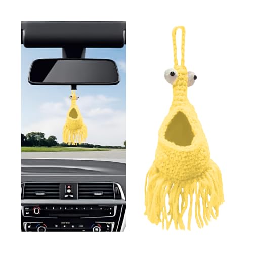 KHGUZ Crochet Yip Yip Car Hanger, Cute Knitted...