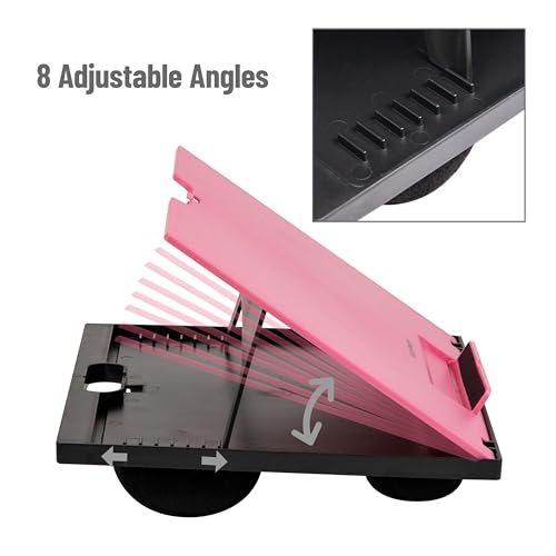 image for Mind Reader Lap Desk Laptop Stand, Bed Tray, Collapsible, Cushion, Por