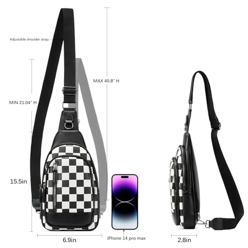 Image of CLUCI Crossbody Bags for Women Men,Leather Sling Bag Cross Body Backpack for Woman Gifts for Women Birthday Unique