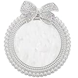 OATIPHO 美甲調色盤 ネイルアートトレー 小型アクセサリートレイ 蝶結びパール装飾付き ネイルカラー混色用 混合プレート 写真撮影小道具対