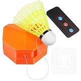 iplusmile Entraîneur de Badminton Portable avec Crochets Auto-adhésifs Et Télécommande, Idéal pour L'entraînement des Débutants à Domicile.
