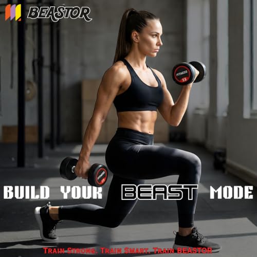 Image of Bouncer Dumbbells Pair 2.5 kg x 2 for Home & Gym Workout | Fixed Weight Dumbbells for Strength Training & Muscle Building | Heavy Duty, Unbreakable Gym Equipment (Black, 2.5kgx2)