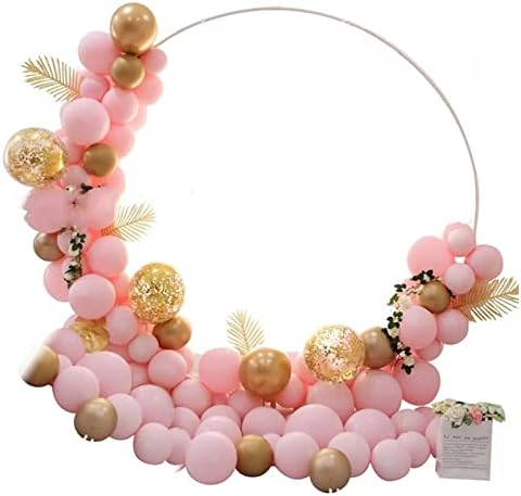 Balloon arch stand with base, Round Balloon Column Stand, Balloon Circle Frame Kit Detachable Garland Holder for Wedding Baptism Backdrop Birthday Party Decor (C100CM)