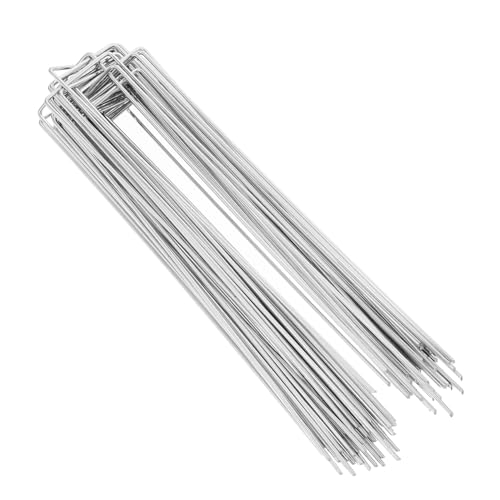 TOYANDONA 50piezas Estacas De Jardín Clavos u Galvanizados para Suelo y Césped Fácil De Usar