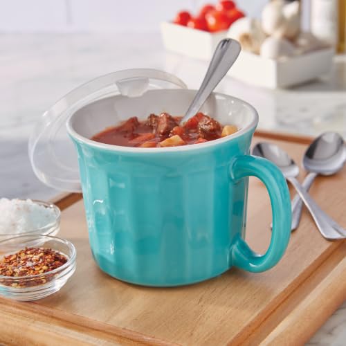 Farberware 16 oz Ceramic Soup Mug with Lid - image 4