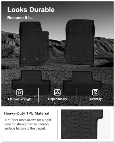 Image of Kiwi Master Floor Mats for 2014-2017 Jeep Wrangler JK 2-Door