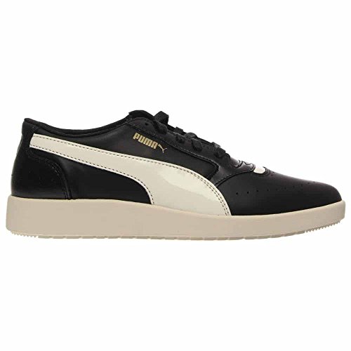 PUMA Women's Sky Point Lo Sneaker, Black/Marshmallow, 6 B US