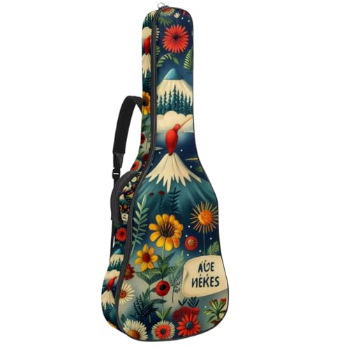 Housse guitare 40 pouces paysage voyage pour musiciens nomades