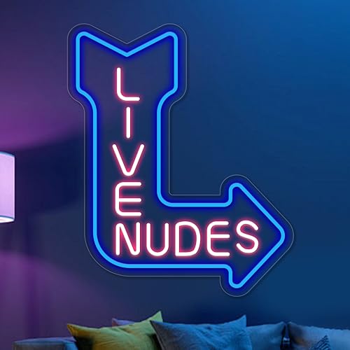 Image of Live N Neon Sign for Wall Decor Man Cave Bar Home Art Neon Light LED Neon Lights Signs with Dimmer for Bedroom Office Hotel Pub Cafe Recreation Room Sign